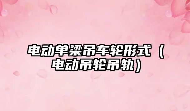電動單梁吊車輪形式（電動吊輪吊軌）