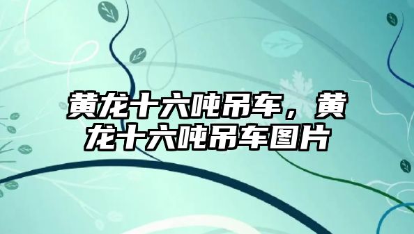 黃龍十六噸吊車，黃龍十六噸吊車圖片