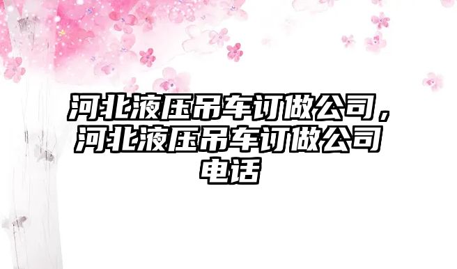 河北液壓吊車訂做公司，河北液壓吊車訂做公司電話